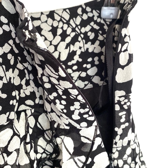 (A11) INC Nostalgia Butterfly Dot Layered Ruffle 100% Silk Mini Skirt, Size 4 - Picture 9 of 10